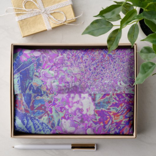 Elegantes Lila und blaues Limelight Hydrangea Seidenpapier (Geschenk)