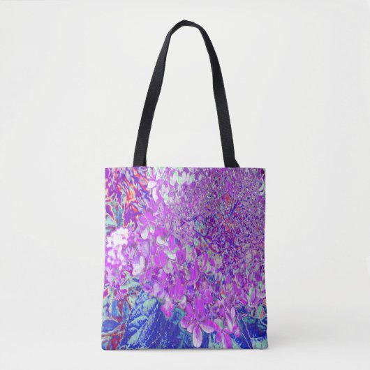 Elegantes Lila und blaues Limelight Hydrangea Tasche (Vorderseite)