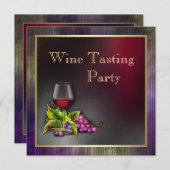 Elegantes Lila und Gold Rotes Party Einladung (Vorne/Hinten)