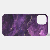 Elegantes lila und goldenes Handy iPhone Hülle (Rückseite (Horizontal))