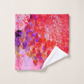 Elegantes Lila und Orange Limelight Hydrangea Badhandtuch Set (Waschlappen)