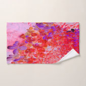 Elegantes Lila und Orange Limelight Hydrangea Badhandtuch Set (Handtuch)