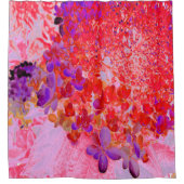 Elegantes Lila und Orange Limelight Hydrangea Duschvorhang (Vorderseite)