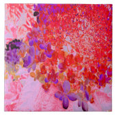 Elegantes Lila und Orange Limelight Hydrangea Fliese (Vorderseite)