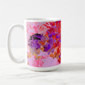 Elegantes Lila und Orange Limelight Hydrangea Kaffeetasse (Links)