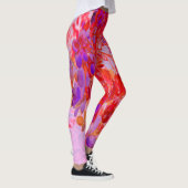 Elegantes Lila und Orange Limelight Hydrangea Leggings (Rechts)