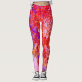 Elegantes Lila und Orange Limelight Hydrangea Leggings (Vorderseite)