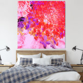 Elegantes Lila und Orange Limelight Hydrangea Leinwanddruck (Insitu (Schlafzimmer))