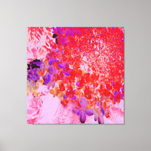 Elegantes Lila und Orange Limelight Hydrangea Leinwanddruck