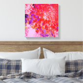 Elegantes Lila und Orange Limelight Hydrangea Leinwanddruck (Insitu (Schlafzimmer))