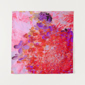 Elegantes Lila und Orange Limelight Hydrangea Wandteppich (Vorderseite (Horizontal))