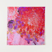 Elegantes Lila und Orange Limelight Hydrangea Wandteppich (Vorderseite)