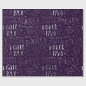 Elegantes Lila und Silbertablett Geschenkpapier (Flach)