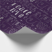 Elegantes Lila und Silbertablett Geschenkpapier (Ecke)