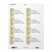 Elegantes Lila und türkisfarbenes Leaf-Design (Vorne)