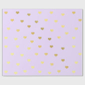 Elegantes, lila Valentinisches Tagesherz Geschenkpapier (Flach)