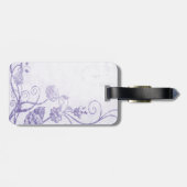 Elegantes Lila Vintag Gepäckanhänger (Rückseite horizontal)