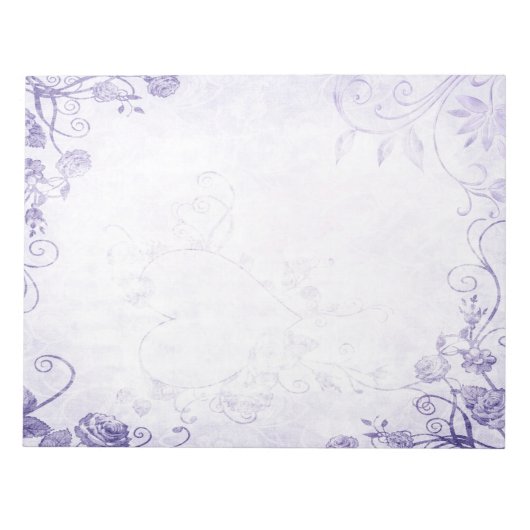 Elegantes Lila Vintag Notizblock (Vorderseite)