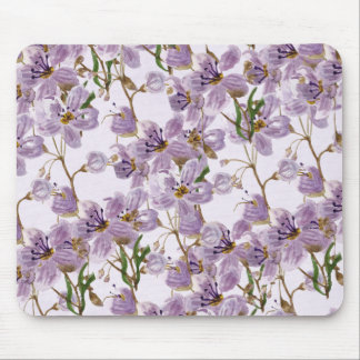 Elegantes lila Wasserfarben-Blumen-Mauspad Mousepad