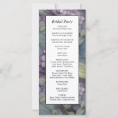 Elegantes lila Wasserfarbenspiel Hochzeitsprogramm (Rückseite)