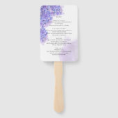 Elegantes Lila Watercolor Succulents Wedding Menu Fächer (Rückseite)