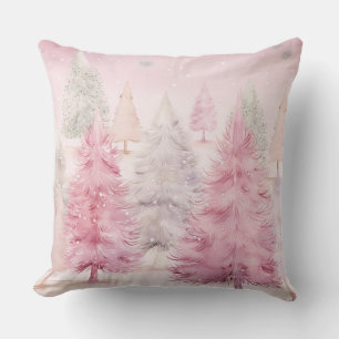 Elegantes lila Weihnachts-Wurfkissen  Kissen