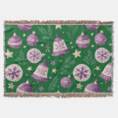 Elegantes Lila Weihnachtsgebäck Decke (Vorderseite)