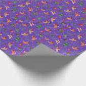 Elegantes Lila Weihnachtswrapping Paper - Festlich Geschenkpapier (Ecke)