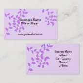 Elegantes Lila Weindesign Visitenkarte (Vorne/Hinten)