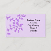 Elegantes Lila Weindesign Visitenkarte (Rückseite)