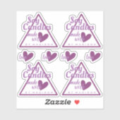 Elegantes Lila Weiß aus Liebe Herzkronen Aufkleber (Blatt)