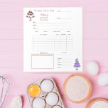 Elegantes Lila White Cake Order Form Notepad Notizblock<br><div class="desc">Dieses Bestellformular ist perfekt für Ihr Geschäft mit Bäckereien. Sie können den Text und den Schriftart mit einem Klick ändern. Der Bereich,  in dem Sie Ihr Kuchendesign gezeichnet haben,  wird Ihnen dabei helfen,  das Gefühl der Zuversicht zu bekommen,  dass Ihre Vision erfüllt wurde.</div>
