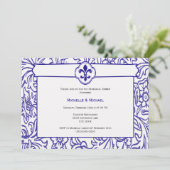 Elegantes Lila White Lilie Event Einladung (Stehend Vorderseite)