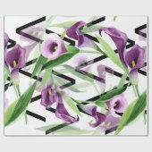 Elegantes Lila Wrapping-Papier für Calla-Blume Geschenkpapier (Flach)