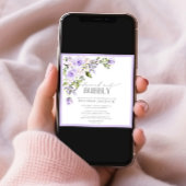 Elegantes Lilac Floral Brunch & Bubbly Brautparty Einladung