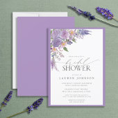 Elegantes Lilac Lavender Watercolor Brautparty Einladung