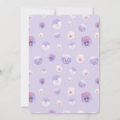 Elegantes Lilac Stiefmütterchens Brautparty Brunch Einladung (Rückseite)