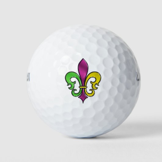 Elegantes Lilie Design Golfball (Vorderseite)