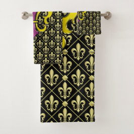 Elegantes Lilie Handtuch Badhandtuch Set