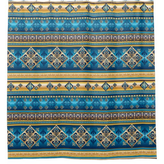 Elegantes Lilie Pattern Duschvorhang (Vorderseite)