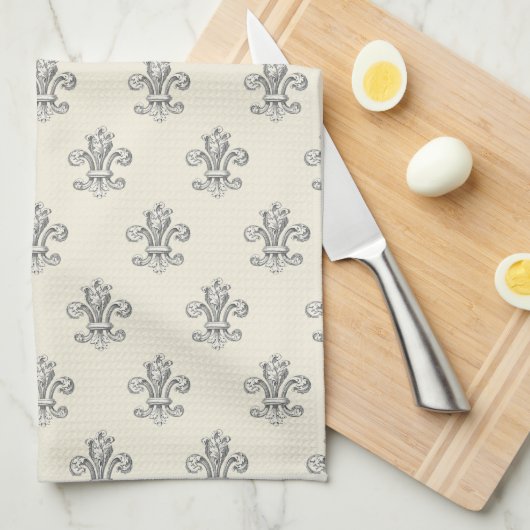 Elegantes Lilie Pattern Geschirrtuch (Viertel Falte)