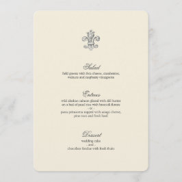 Elegantes Lilie Wedding Menu Menükarte