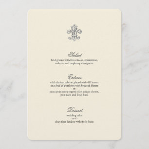 Elegantes Lilie Wedding Menu Menükarte