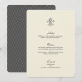 Elegantes Lilie Wedding Menu Menükarte (Vorne/Hinten)