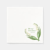 Elegantes Lily of the Valley Custom Brautparty Serviette (Vorderseite)