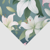 Elegantes Lily Pattern Seidenpapier (Ausschnitt)