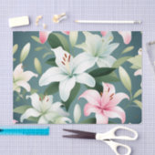 Elegantes Lily Pattern Seidenpapier (Handwerk)