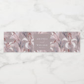 Elegantes Lily Wedding Water Flasche Label Wasserflaschenetikett (Einzelnes Label)