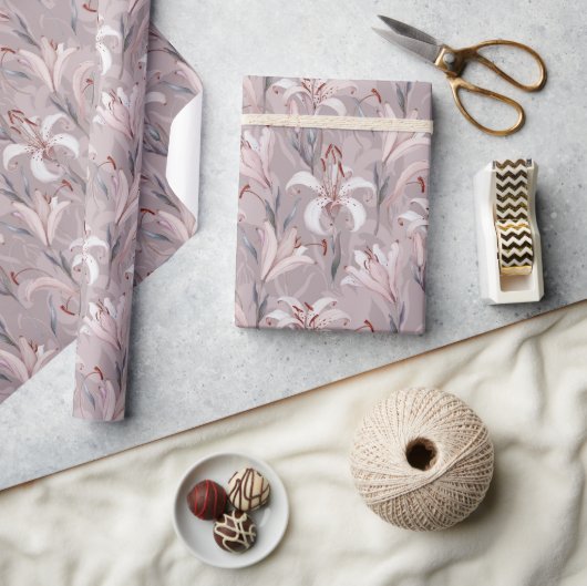Elegantes Lily Wrapping Paper - Blumengiftwrap Geschenkpapier (Kunsthandwerk)