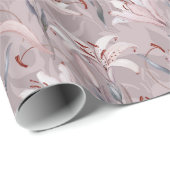 Elegantes Lily Wrapping Paper - Blumengiftwrap Geschenkpapier (Rolleneckpunkt)